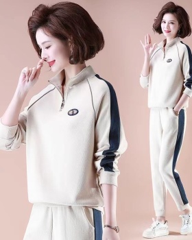 Sports spring and autumn hoodie 2pcs set for women
