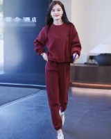 Korean style loose sports hoodie 2pcs set for women