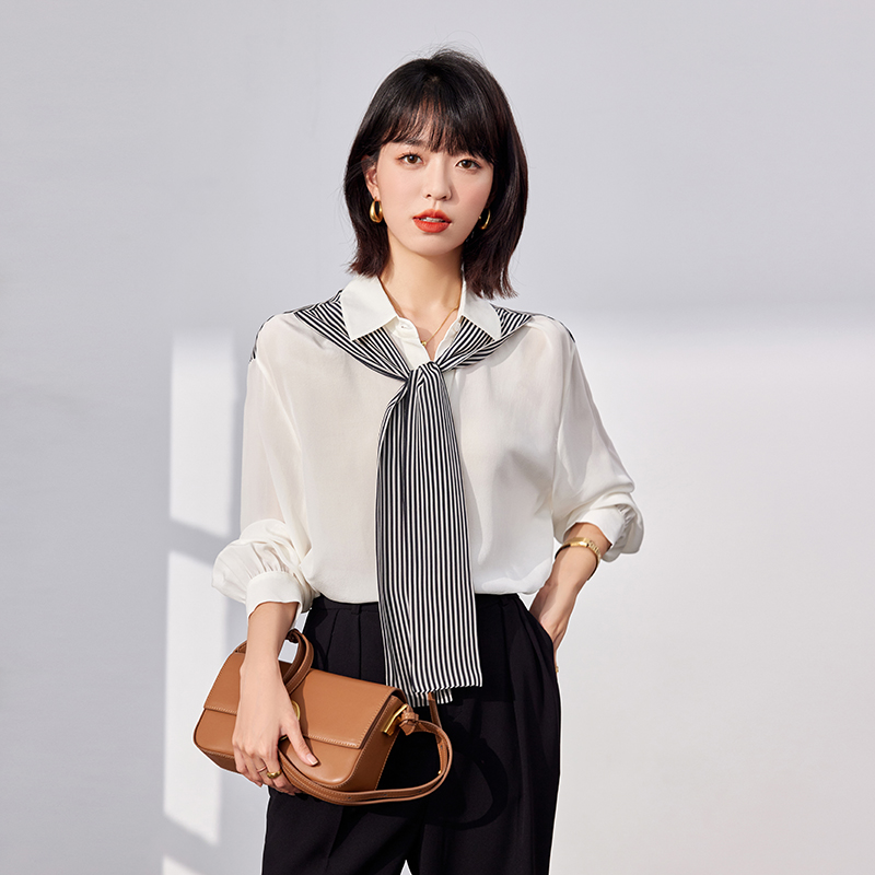 Spring Pseudo-two shirt Western style fashion shawl for women