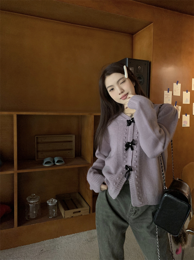 Lines pullover velvet sweet autumn and winter sweater