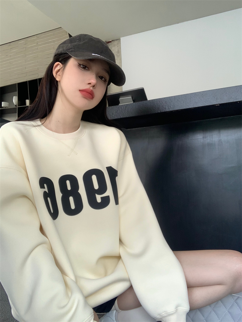 Casual tops printing hoodie for women