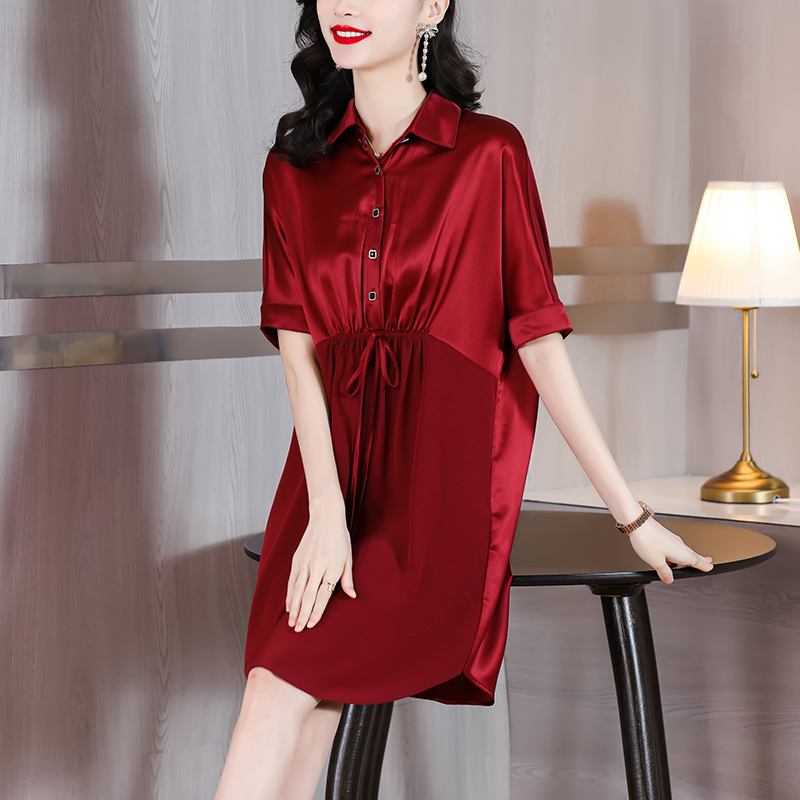 Autumn large yard noble fashion red dress for women