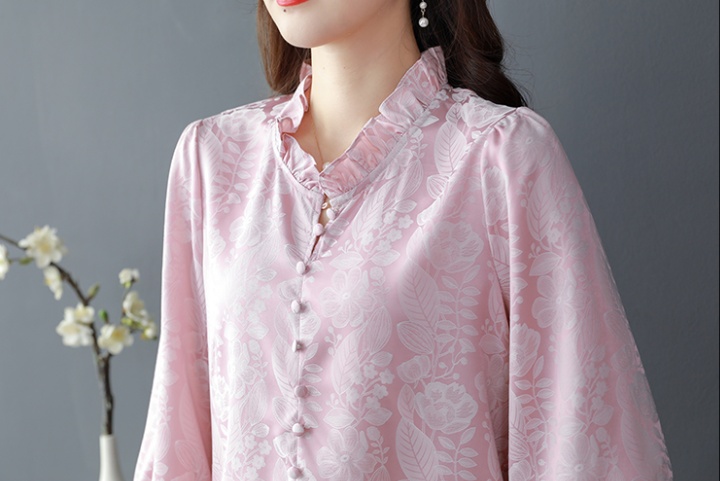 All-match silk small shirt loose tops for women