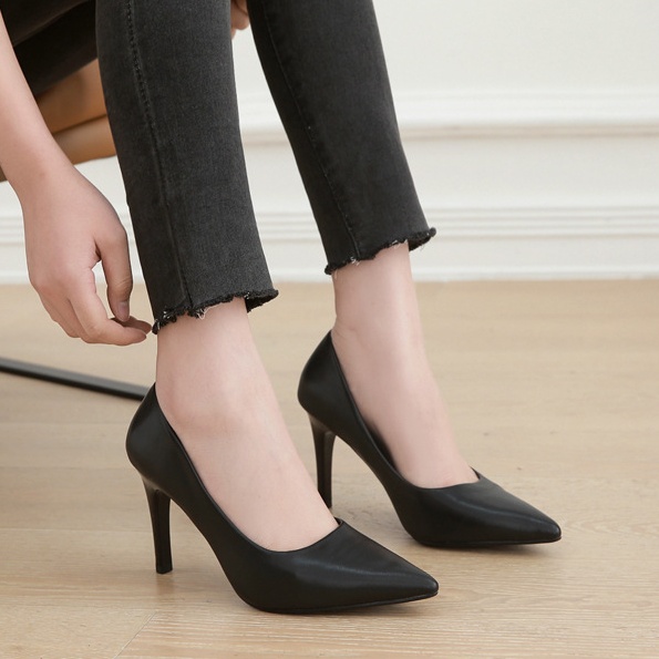 Temperament fine-root shoes pointed high-heeled shoes