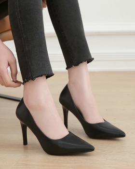 Temperament fine-root shoes pointed high-heeled shoes