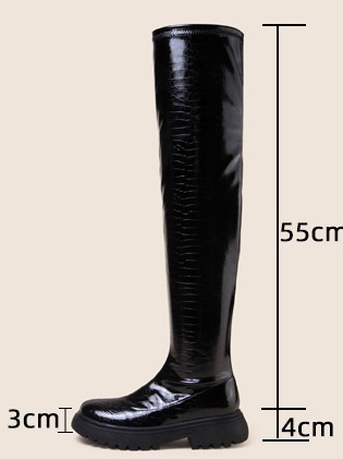 Thick long tube women's boots fashion thigh boots