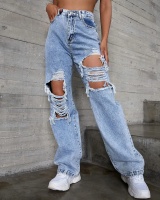 European style fashion holes jeans