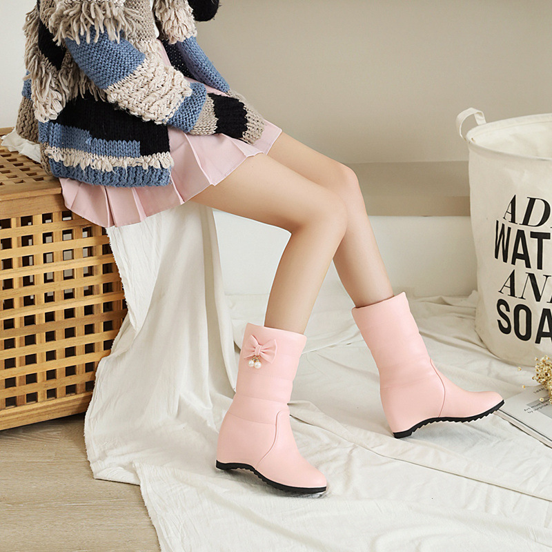 Slipsole large yard boots Casual cotton short boots