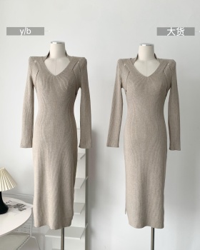Irregular long dress all-match dress for women