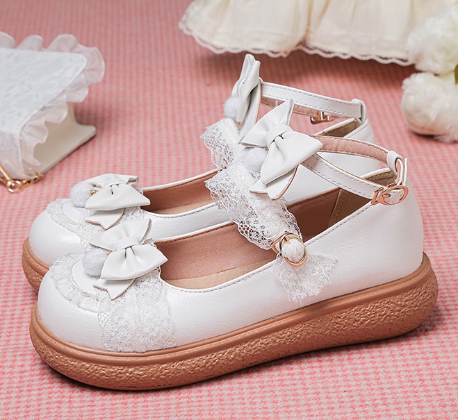 Hasp college style retro low flat girl shoes