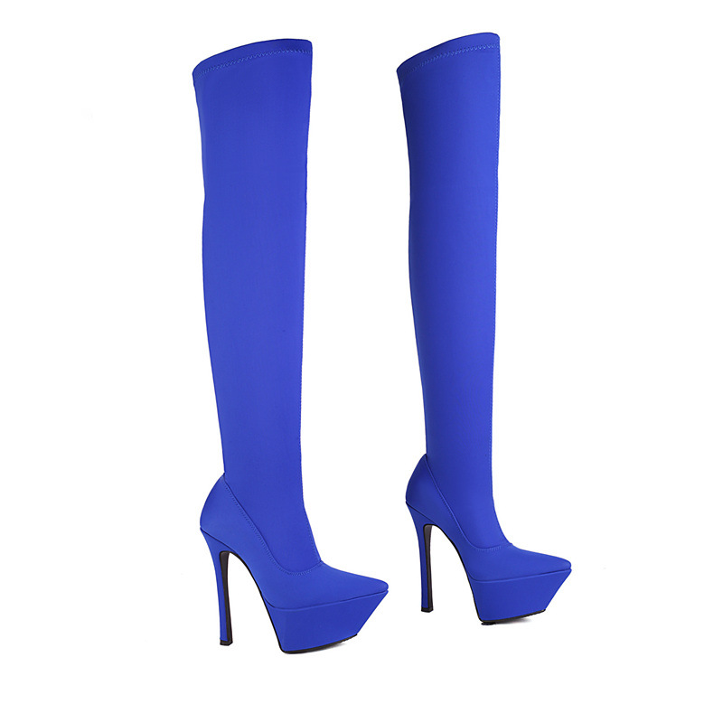 Pointed thigh boots high-heeled women's boots for women