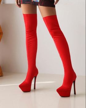 Pointed thigh boots high-heeled women's boots for women