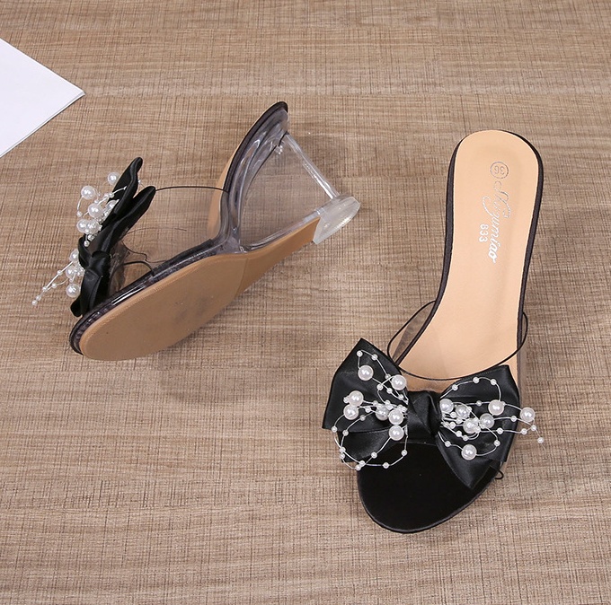European style fashion simple transparent slippers