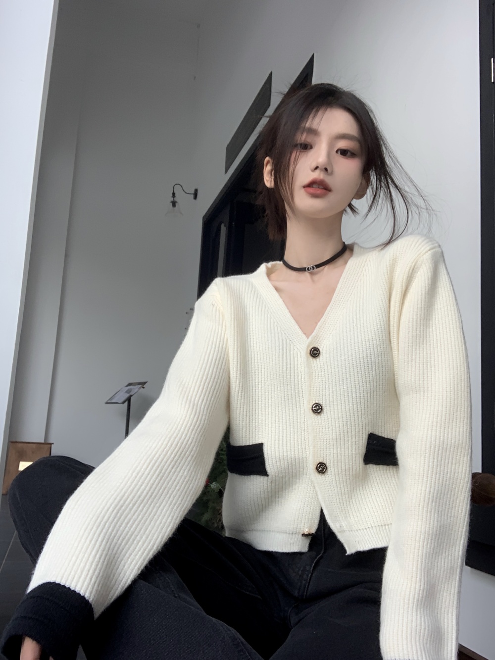 Large yard cardigan loose sweater for women