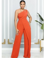 Sling sleeveless European style high waist jumpsuit