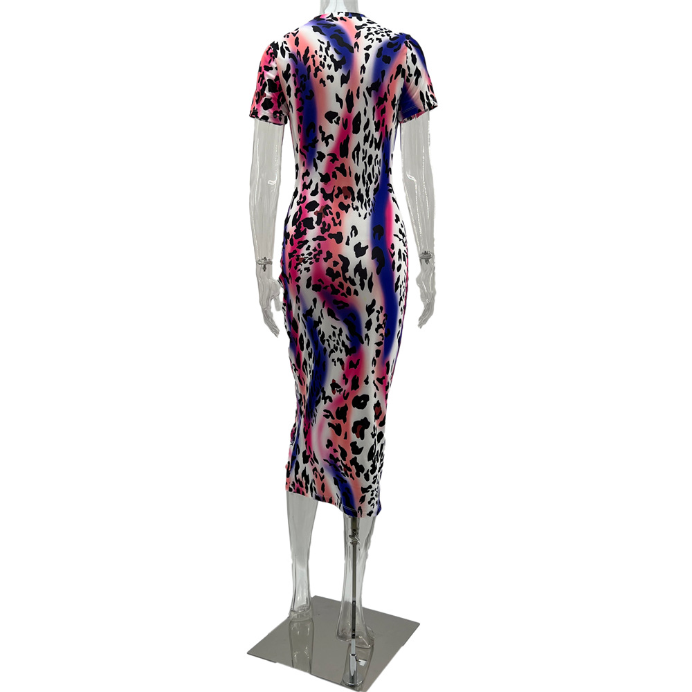 Chouzhe gradient fashion round neck dress for women