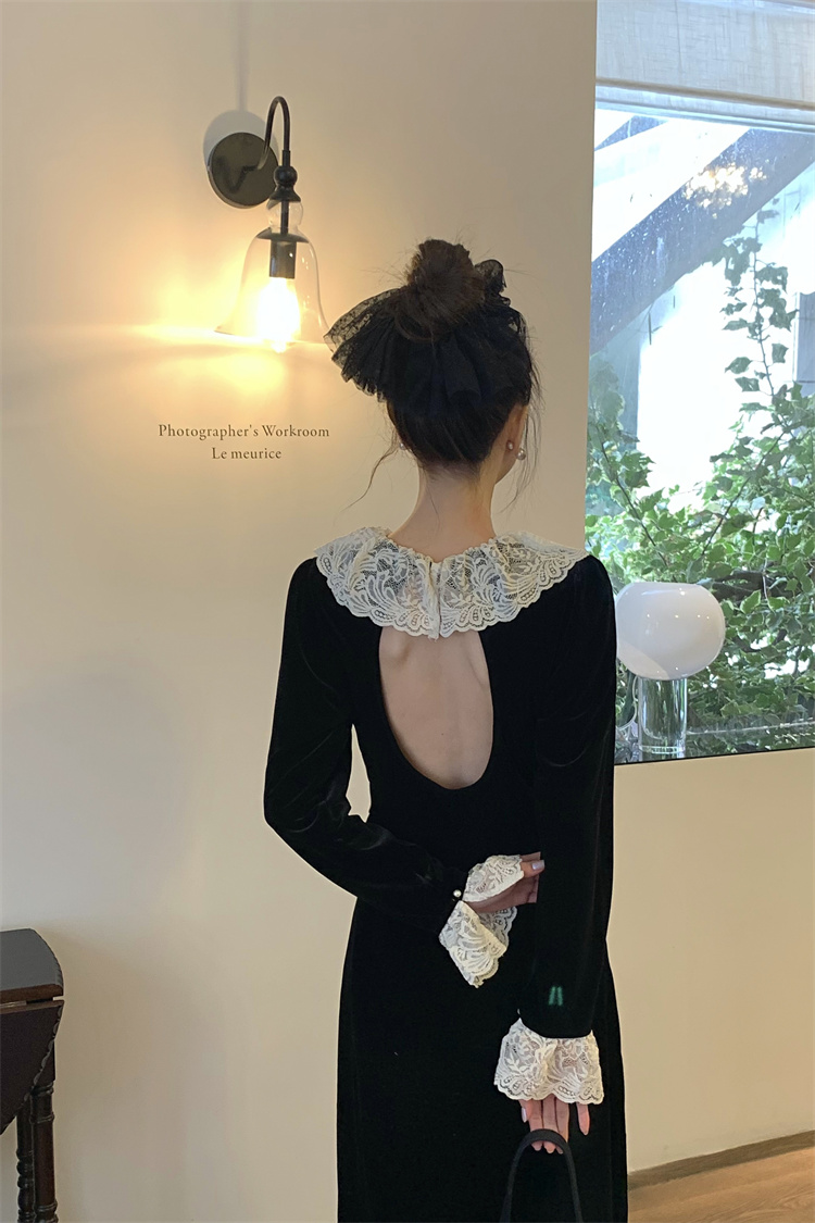 Lace long sleeve dress