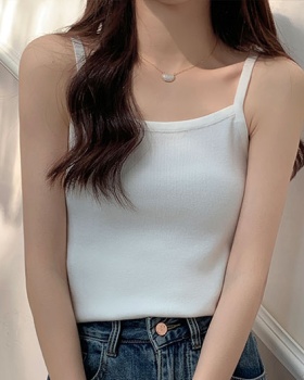 Spring and summer knitted tops pure small sling