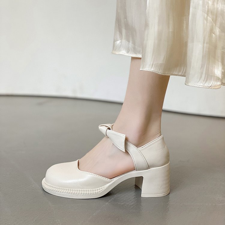 Spring and autumn low leather shoes small shoes for women