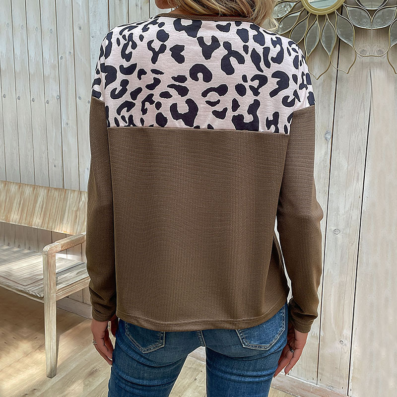 Fashion long sleeve bottoming splice sweater for women