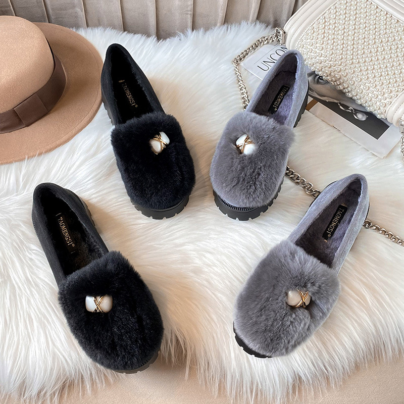 Thick crust shoes lazy shoes for women