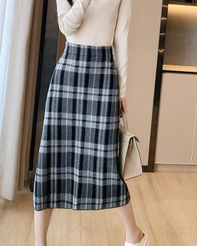 Knitted woolen yarn skirt slim long sweater for women