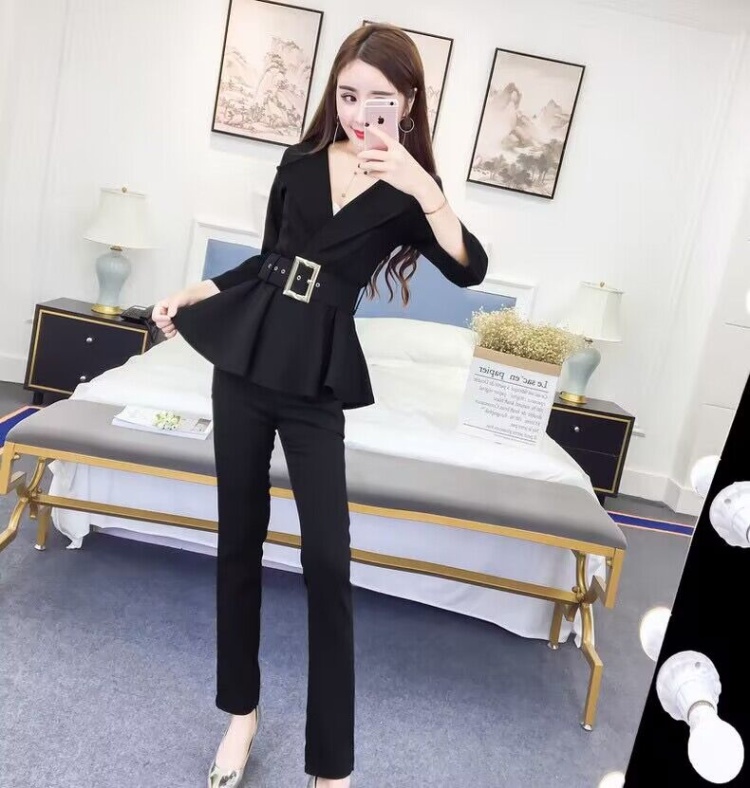 Spring and summer business suit pencil pants a set