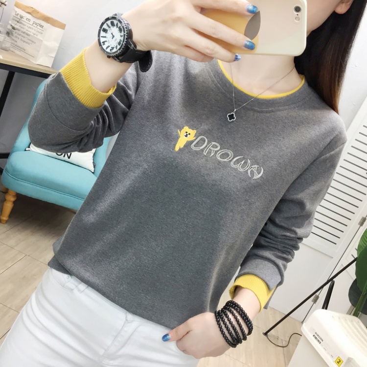 Korean style loose student hoodie college style all-match T-shirt