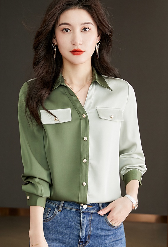 Light chiffon shirt mixed colors shirt for women