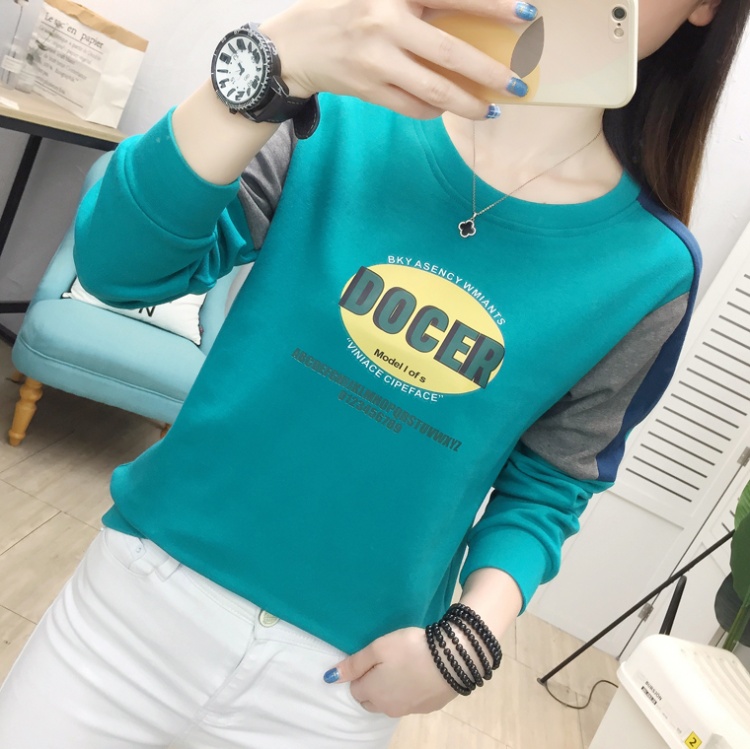 Loose T-shirt round neck tops for women