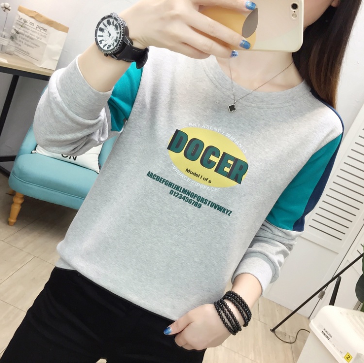 Loose T-shirt round neck tops for women