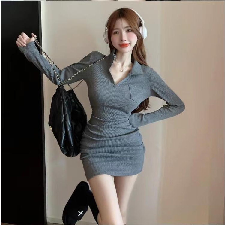 Temperament autumn and winter dress for women