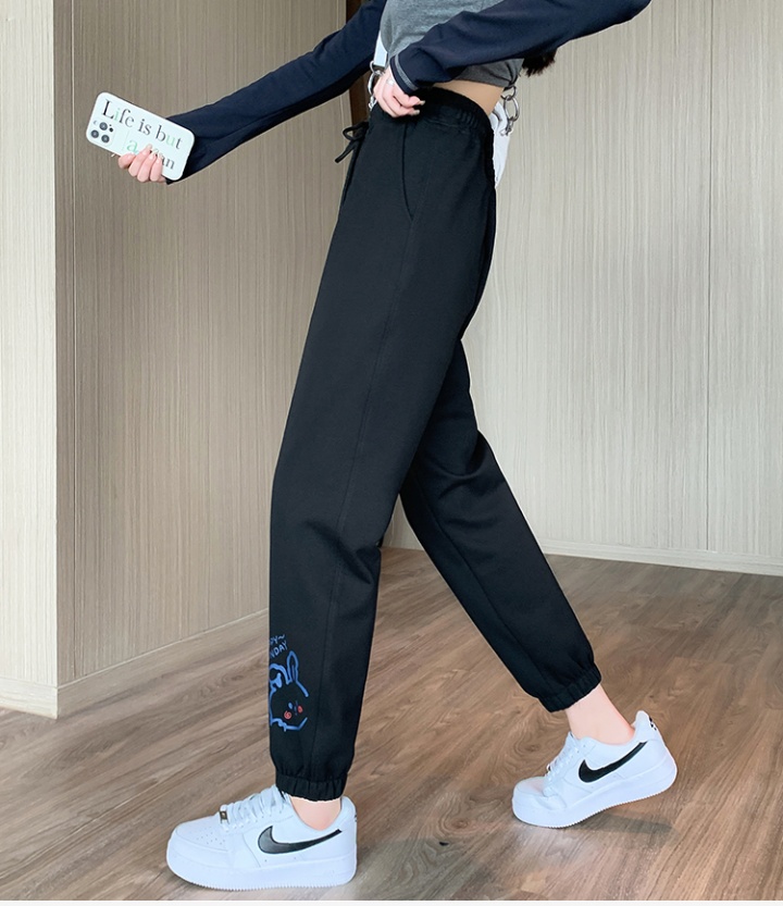 Slim spring and autumn sweatpants gray loose casual pants