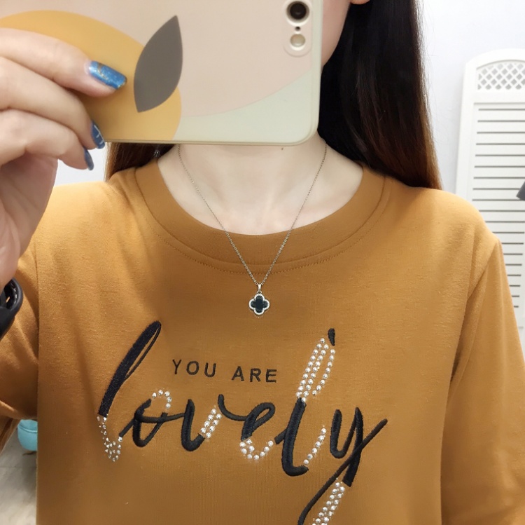 Spring letters tops Western style T-shirt