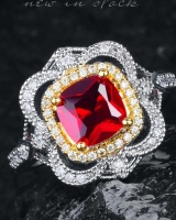 Gem imitation of natural textured colors ring for women