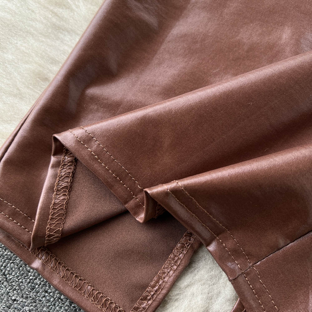 Hip sling leather bag sexy temperament dress