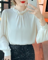 France style spring pearl tops thin temperament shirt