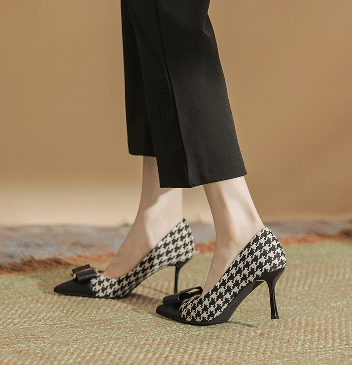 Sheepskin shoes high-heeled shoes for women
