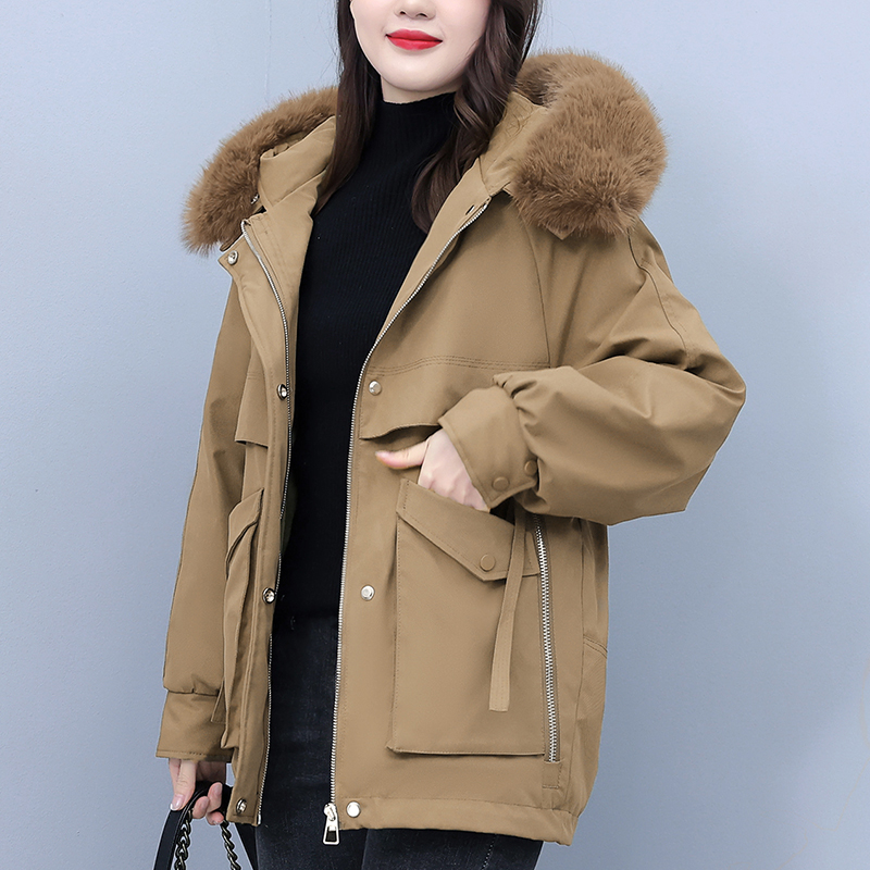 Thermal winter coat short thick cotton coat for women