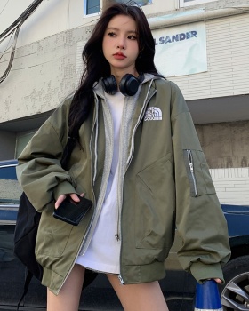 Maiden student loose coat spring hooded jacket