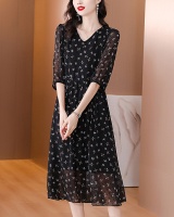 Temperament black long dress summer dress for women