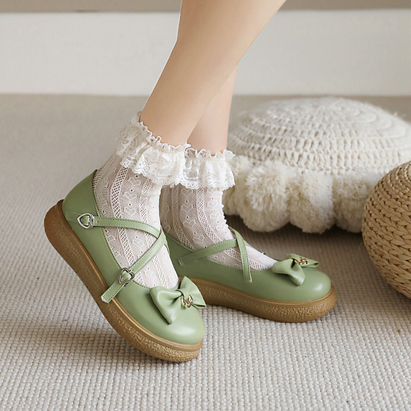 College style spring children shoes bow shoes for women