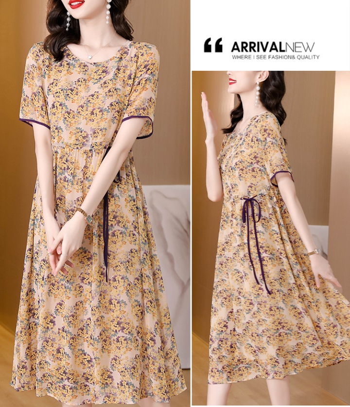 Seaside floral Western style vacation temperament summer dress