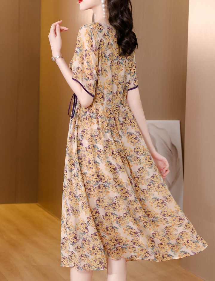 Seaside floral Western style vacation temperament summer dress