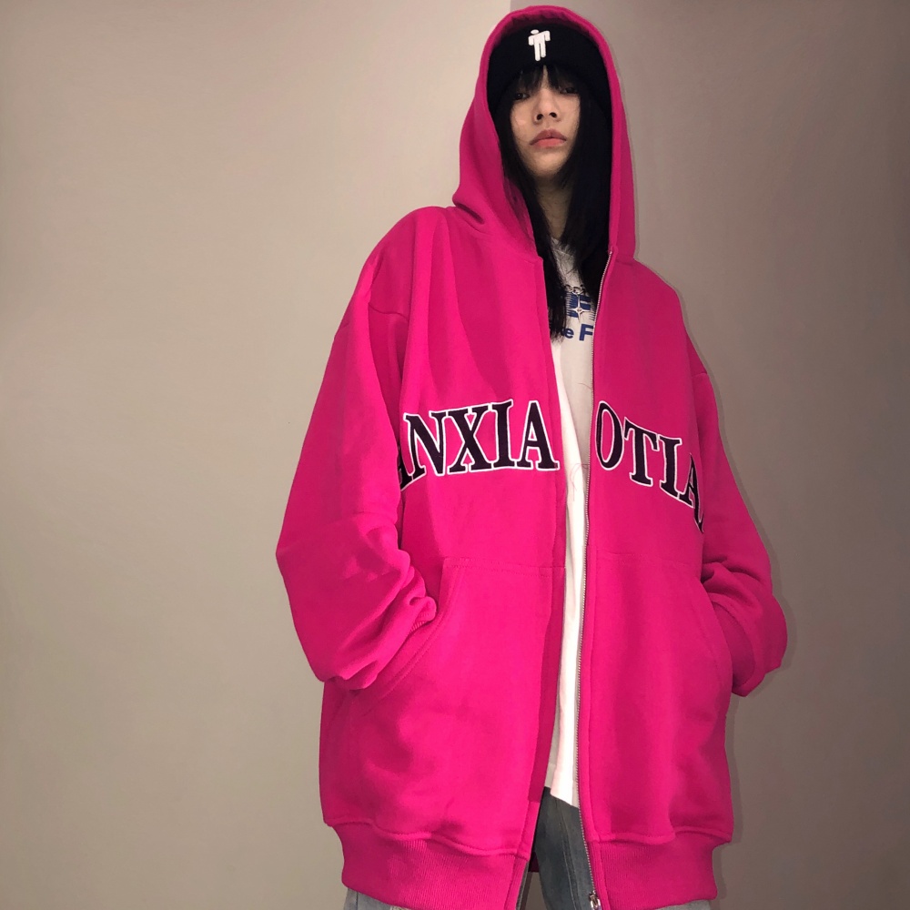 Hooded letters hoodie big scales hat for women