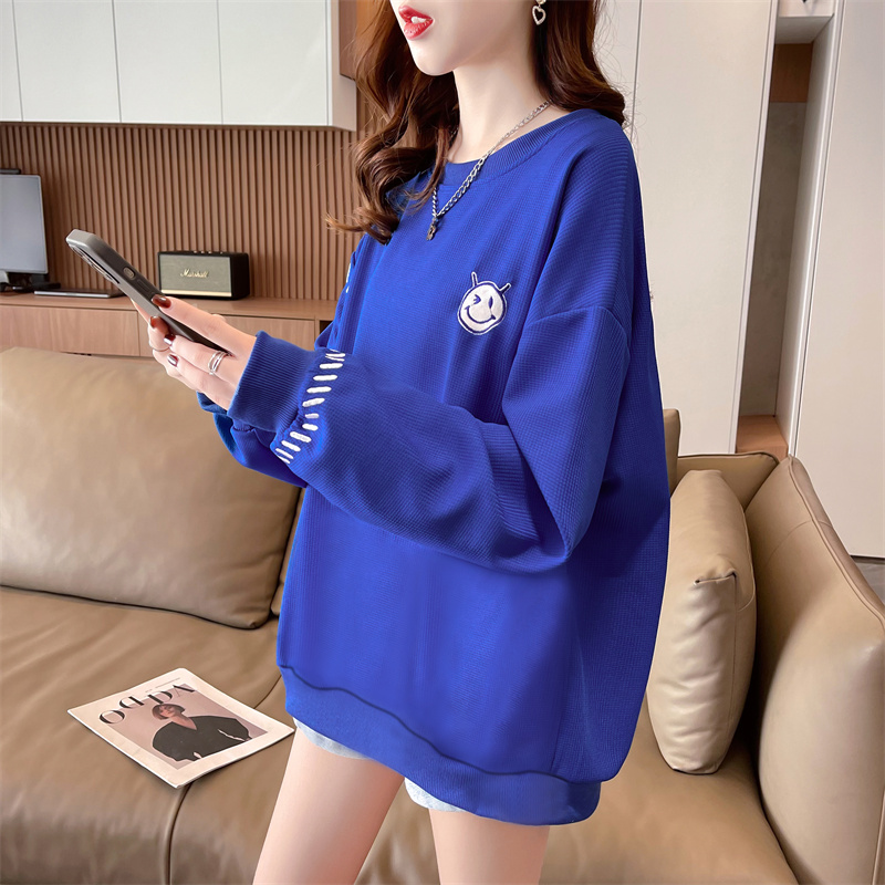 Korean style embroidered thin loose large yard hoodie