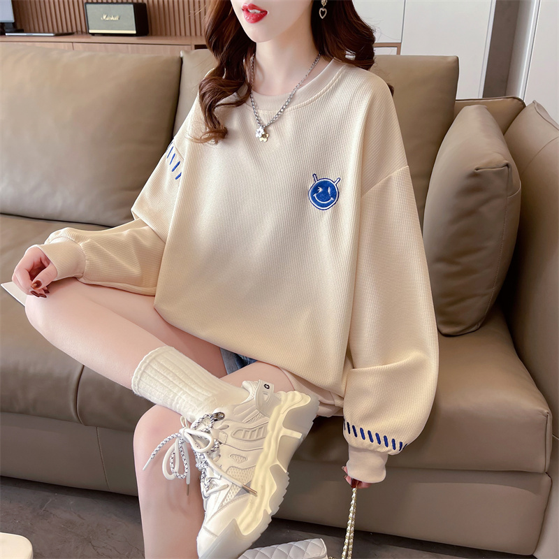 Korean style embroidered thin loose large yard hoodie