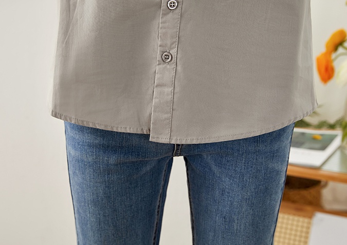 Chiffon shirt nine points sleeve sleeve tops for women