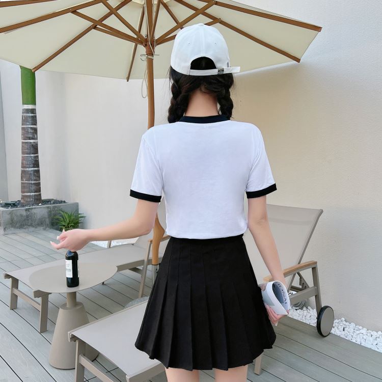 Spring and summer short sleeve simple T-shirt