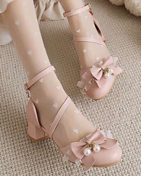 Middle-heel spring and summer shoes college sandals